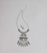 Boho Bloom Necklace And Earrings Set