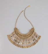 Chic Status Statement Coin Collar Necklace