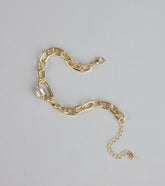 Linked Luxe Rhinestone Chain Bracelet