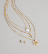 Golden Grace Necklace And Earrings Set