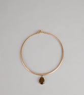 Drop the Drama Pendant Collar Necklace