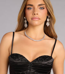 Twice The Shine Rhinestone Choker