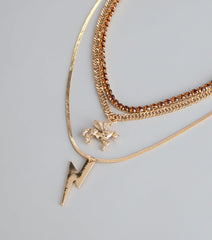 Strike And Shine Charm Necklace