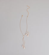 Soft Sparkle Rhinestone Lariat Necklace And Earrings Set