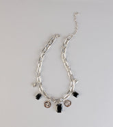 Bold Moves Only Statement Charm Necklace