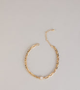 Locked In Shine Rhinestone Chunky Chain Necklace