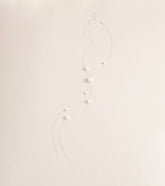 Refined Glow Pearl Lariat Necklace