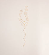 Pretty In Pearls Layered Lariat Necklace Set