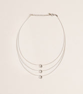 Glass Glow Triple Strand Necklace