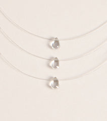 Glass Glow Triple Strand Necklace