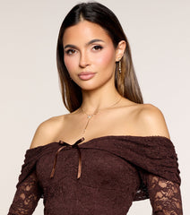 Tied To Shine Necklace And Earrings Set