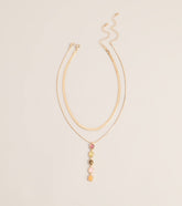 Caught Feelings Stone Drop Necklace