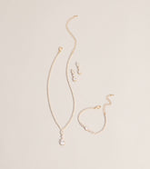 Polished Sparkle Rhinestone Jewelry Set