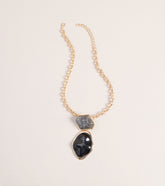 Dress Code Drama Stone Chain Necklace