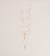 Effortless Stack Layered Charm Necklace