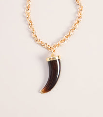 Wild Charm Tooth Pendant Necklace