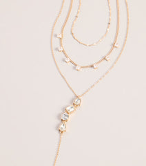 Layered Shine Lariat Necklace