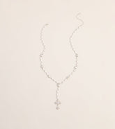 Charm Check Cross Necklace