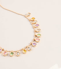 Gem Trail Teardrop Necklace