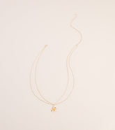 Island Detail Tropical Flower Charm Belly Chain
