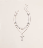 Spark Verdict Cross Necklace Set