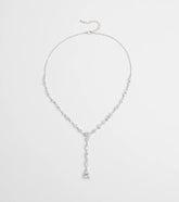 Luxe Glitz Cubic Zirconia Lariat Necklace
