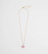 Dainty Glam Cubic Zirconia Bow Charm Necklace