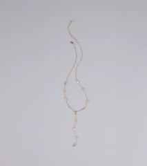 Best Version Of Me Rhinestone Lariat Necklace