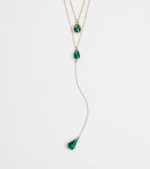 Divine By Nature Colored Rhinestone Lariat Necklace