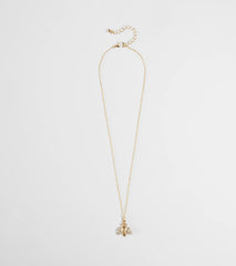 Cute Glamour Rhinestone Bee Charm Necklace