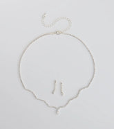 Major Gem Necklace And Earrings Set