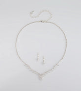 Dazzling Match Necklace And Earrings Set