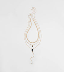 Chic Shine Layered Necklace Set