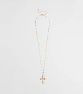 Full Of Faith Rhinestone Cross Necklace