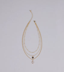 In The Details Dainty Layered Charm Necklace