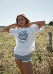 AFENDS Womens Anjuna - Oversized Tee - White