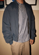AFENDS Mens No More Bombs - Bomber Jacket - Deep Sea