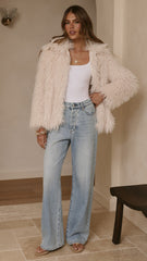 Chantelle Fur Jacket - Cream