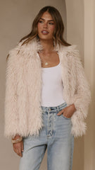 Chantelle Fur Jacket - Cream