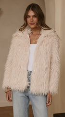 Chantelle Fur Jacket - Cream