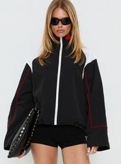 Shoreline Windbreaker Noir / White