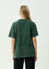 AFENDS Womens Have A Good Day - Oversized Tee - Pine