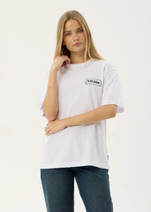 AFENDS Mens Spiritual - Heavyweight Boxy Tee - White