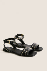 Black Leather Perry Sandals