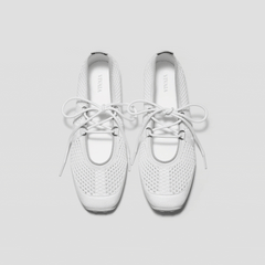 Square-Toe Hybrid Mesh Mary Janes (Cecily)