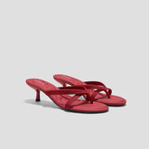 Round-Toe Kitten-Heel Sandals (Emeline)