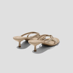 Round-Toe Kitten-Heel Sandals (Emeline)