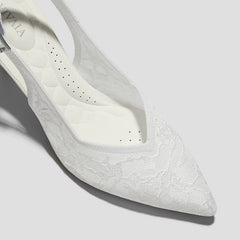 Pointed-Toe Lace Reborn™ Slingback Heels (Addison)