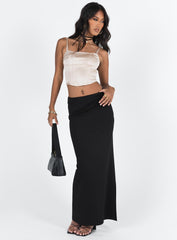 Zora Satin Corset Top Champagne