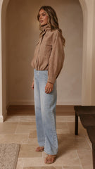 Josh Funnel Neck Jacket - Beige